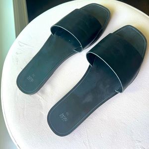 H&M leather slides.